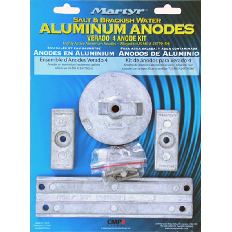 Martyr Verado 4 Anode Kit – Common 4CYL / V6 / Optimax