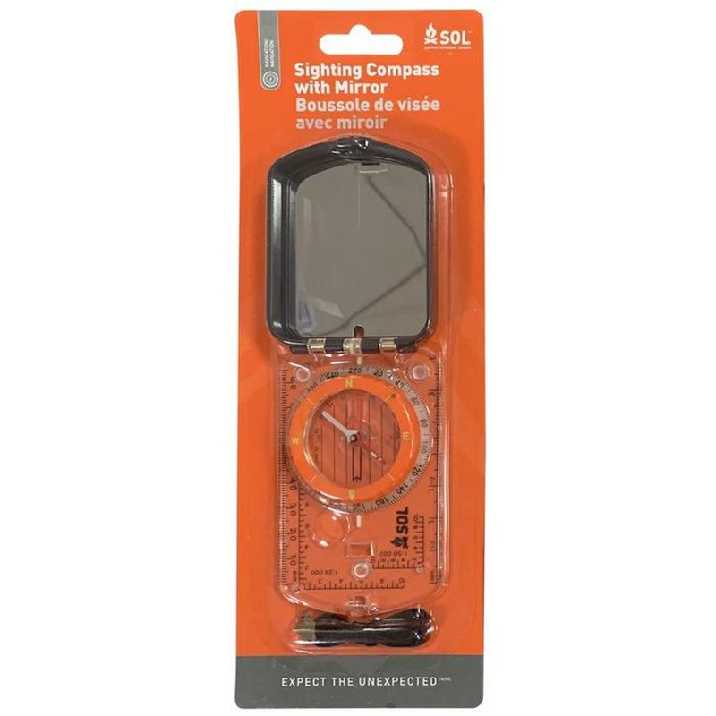 Survive Outdoors Longer (sol) Sighting Compass with Mirror