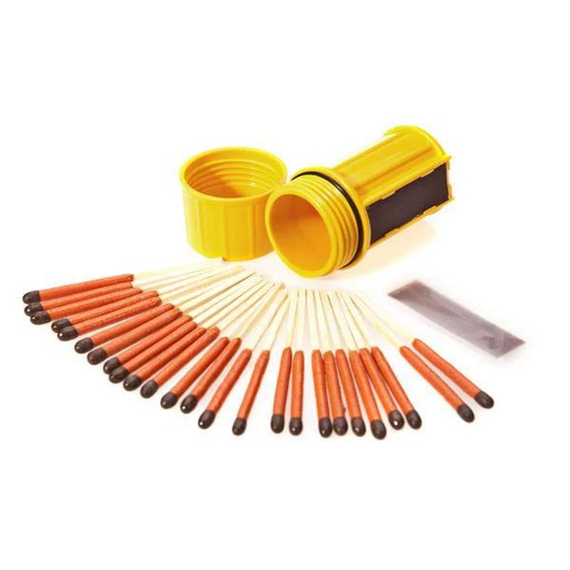 Uco Stormproof Match Container With 25 Matches – Yellow