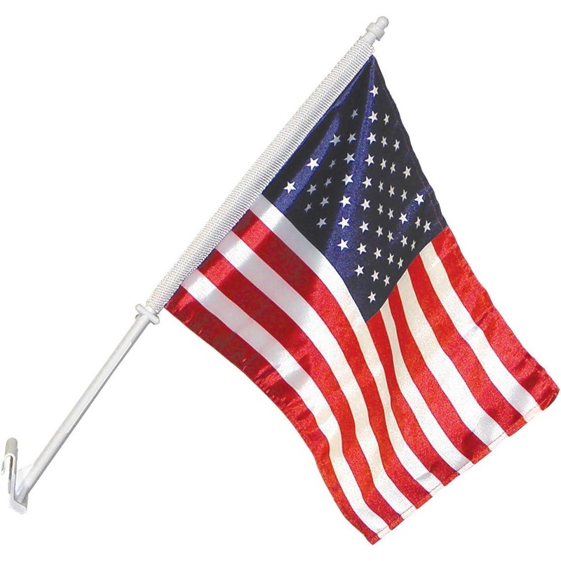 Annin U.S. Car Flag with Bracket – 11″x18″