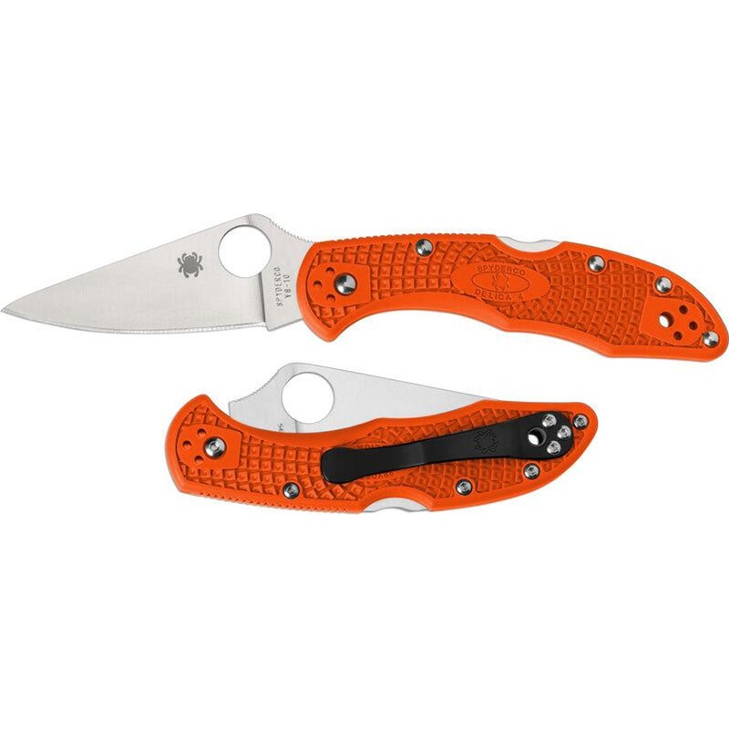 Spyderco Delica 4 Lightweight Flat Ground – Orange