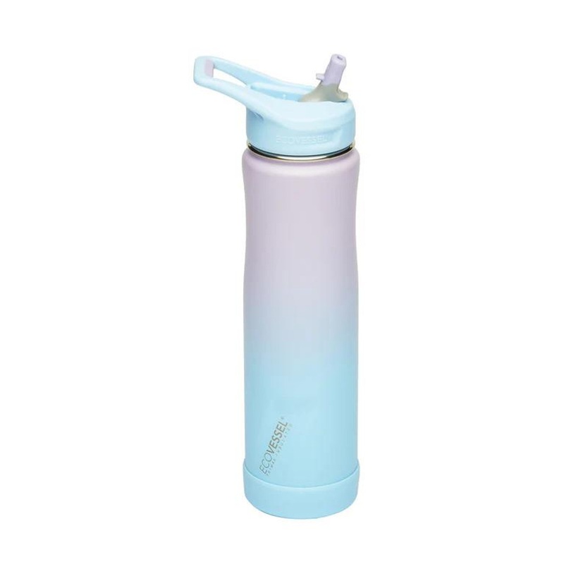 Ecovessel Summit Water Bottle – 24oz – Floral Puff Ombre