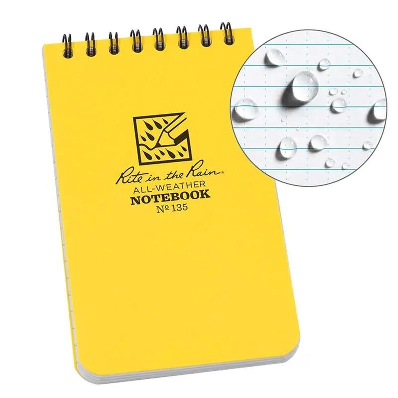 Rite In The Rain Top Spiral Notebook – Yellow
