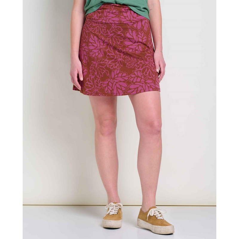 Toad & Co. Chaka Skirt – Violet Leaf Print