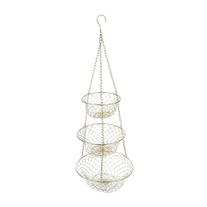 Fox Run Brands Hanging Basket-Gold