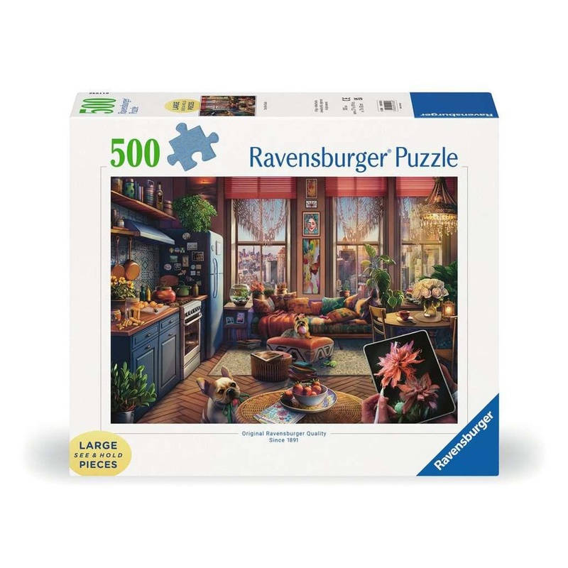 Ravensburger Cozy Boho Studio – 500 pc. Puzzle