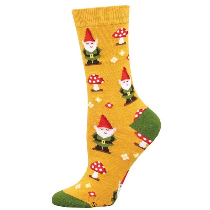 Socksmith Gnome More Mushrooms Sock Women’s – Gold