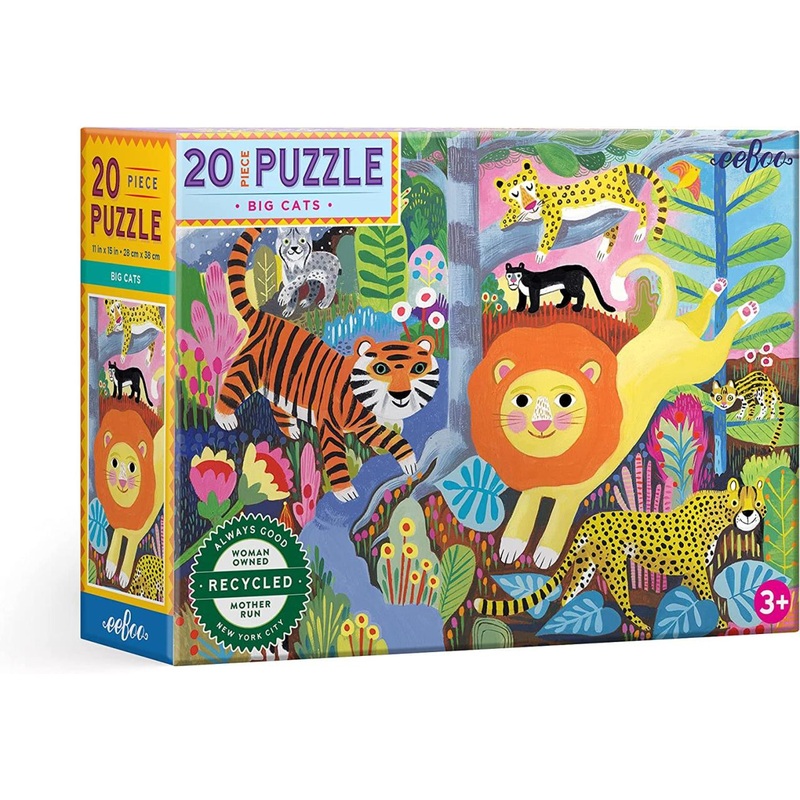 Eeboo Big Cats 20 Pc Puzzle