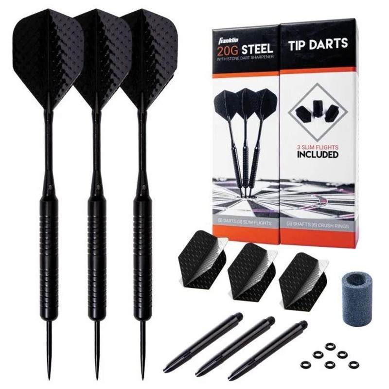 Franklin Sports Brass Steel Tip Darts – Steel 20g