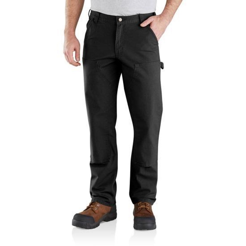 Carhartt Men’s Utillity Double-Knee Work Pant – Relaxed Fit – Rugged Flex – Duck – Black