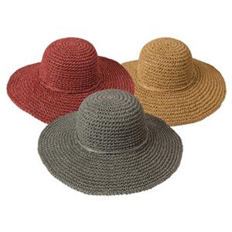 Broner Crochet Paper Round Crown Hat