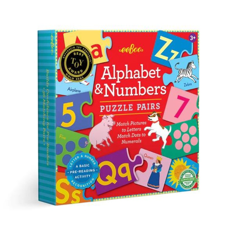 Eeboo Alphabet & Number Puzzle Pairs