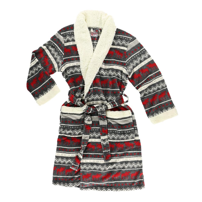 Lazy One Women’s Cabin Moose Bathrobe