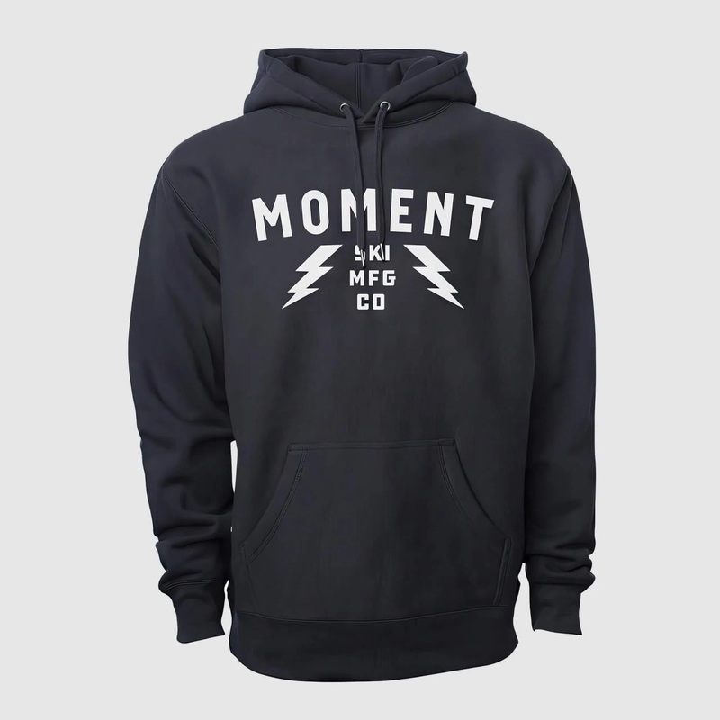 Moment Ski Mfg Logo Hoodie – Heavyweight – Black