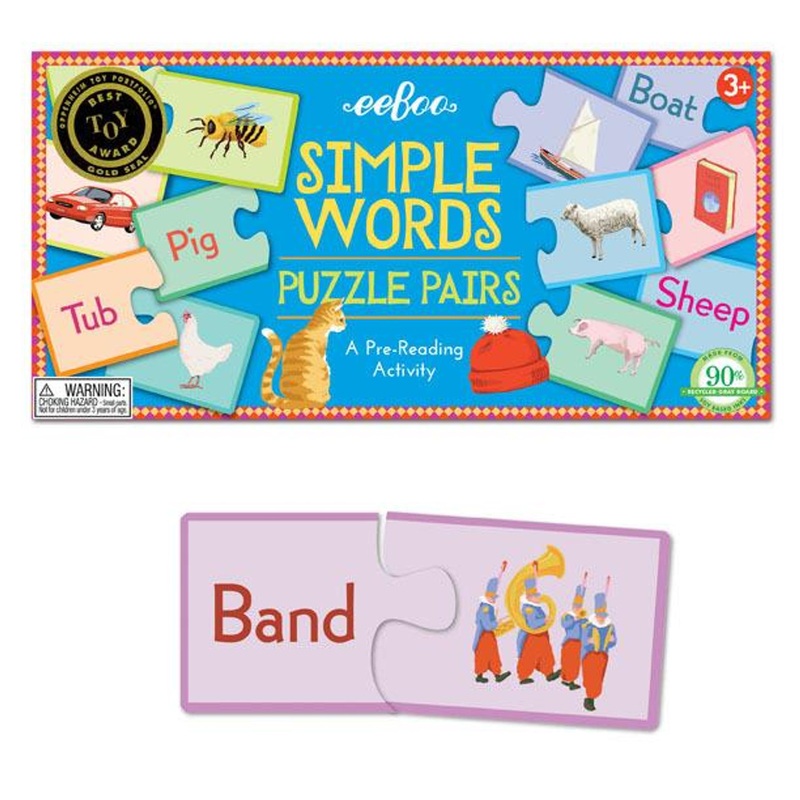 Eeboo Simple Word Puzzle Pairs