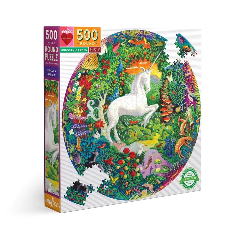 Eeboo Unicorn Garden 500 Pc Puzzle