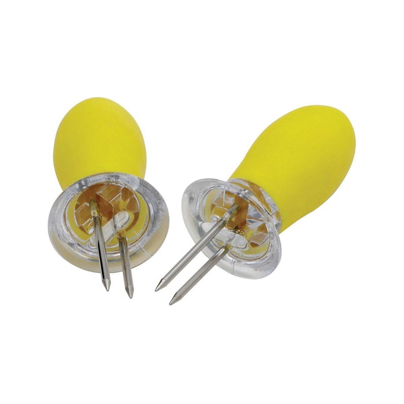 Harold Import Comp 8 Stainless Steel Soft Grip Corn Picks