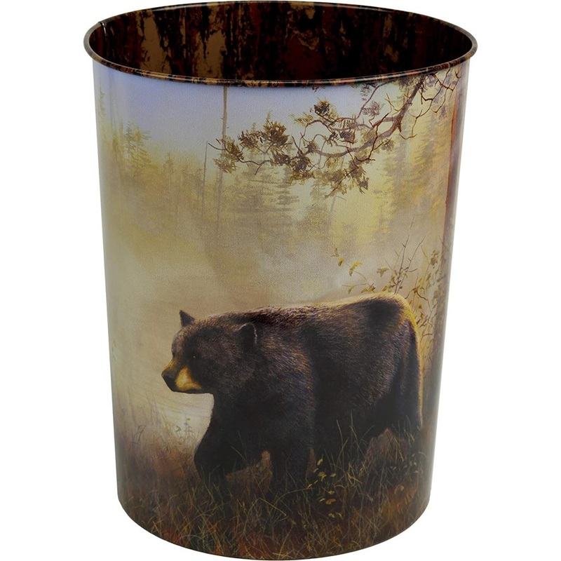 Rivers Edge Products Bear Scene Waste Basket