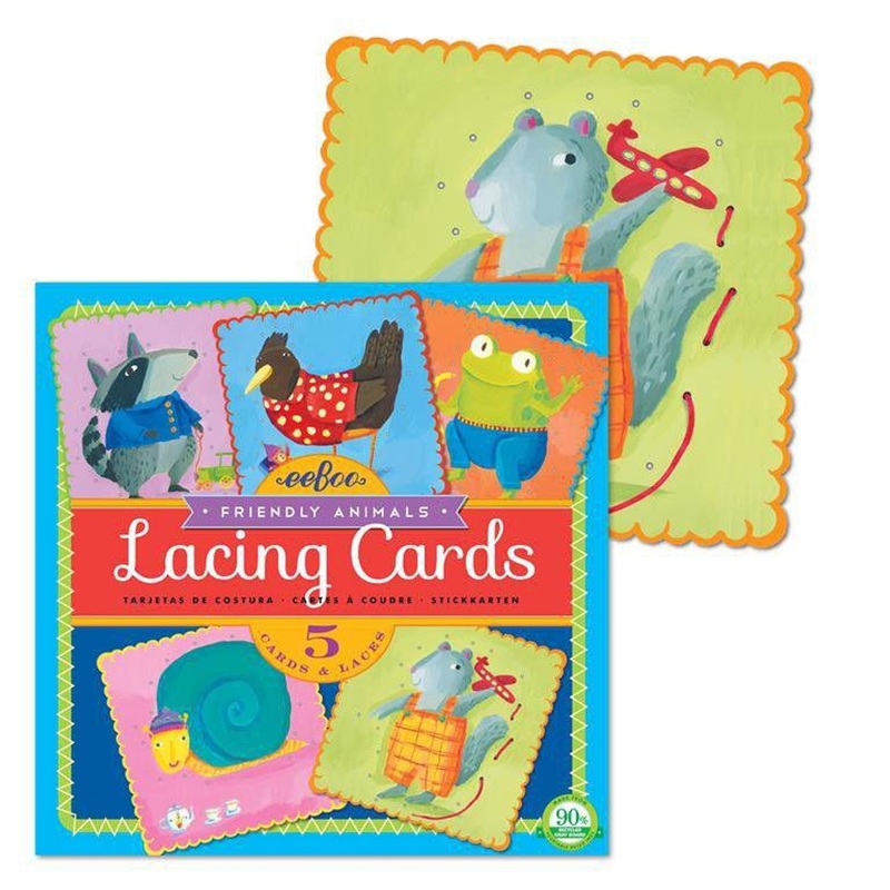 Eeboo Friendly Animal Lacing Cards