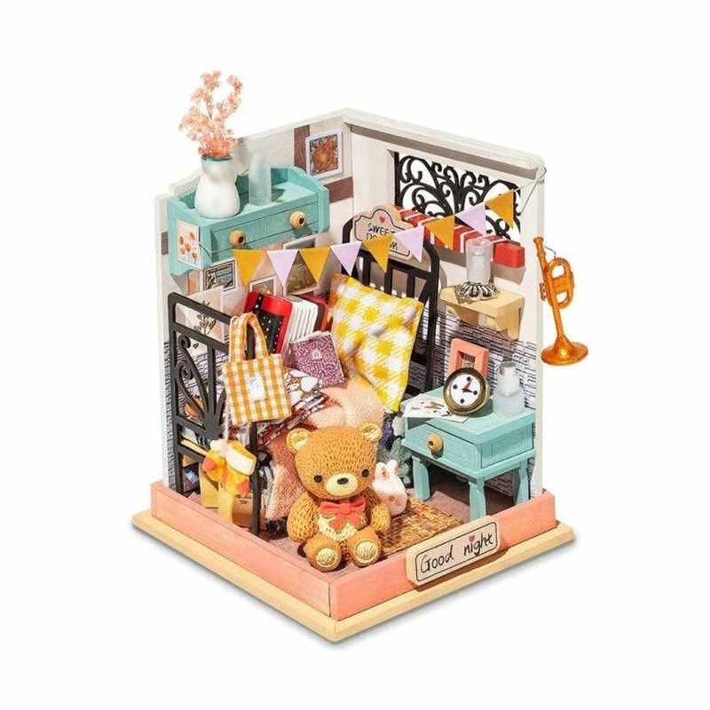 Hand Craft Us DIY Miniature Dollhouse Kit | Sweet Dream Bedroom