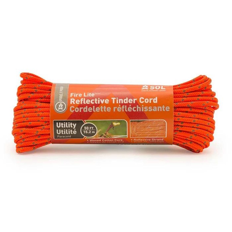 Survive Outdoors Longer (sol) Utility Reflective Tinder Cord, 50 ft