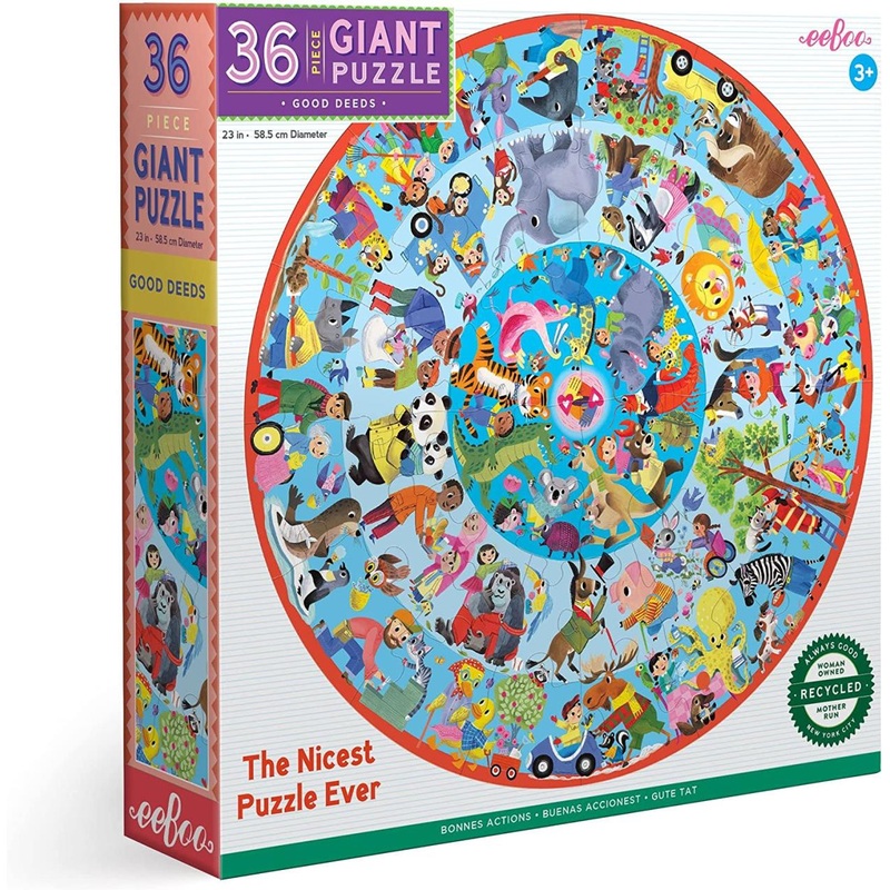 Eeboo Good Deeds 36pc Round Puzzle