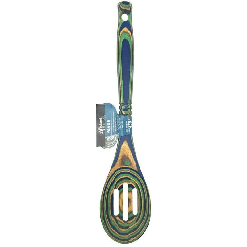 Island Bamboo Peacock Pakka Slotted Spoon