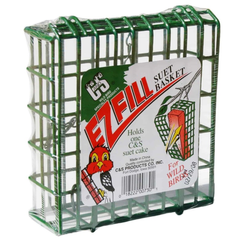 C And S E-Z Fill Suet Basket, Green