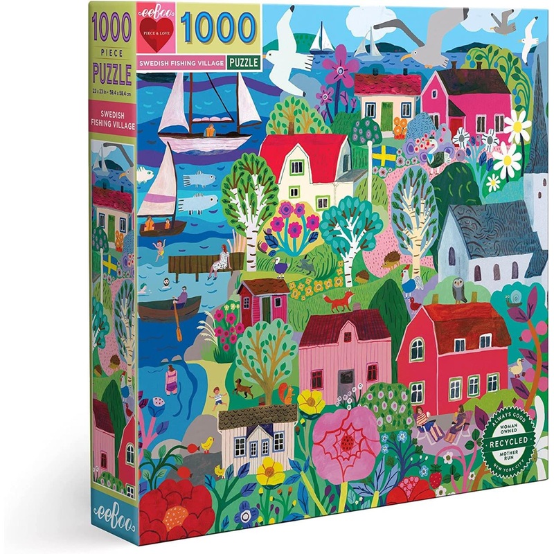 Eeboo Swedish Fishing Village 1000 Pc Puzzle