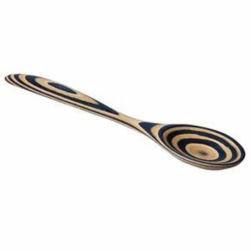 Island Bamboo 8″ Blue Pakkawood Small Wooden Spoon