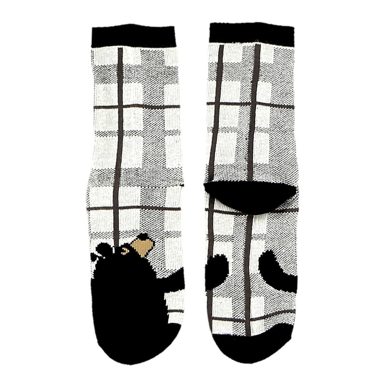 Lazy One Bear Hug Grey Kids Sock