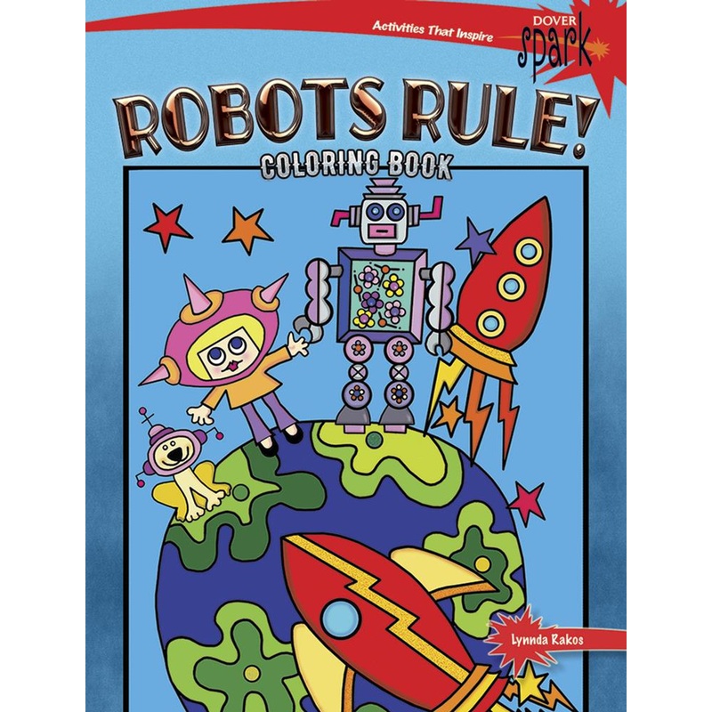 Dover Publications Robots Rule Coloring Book