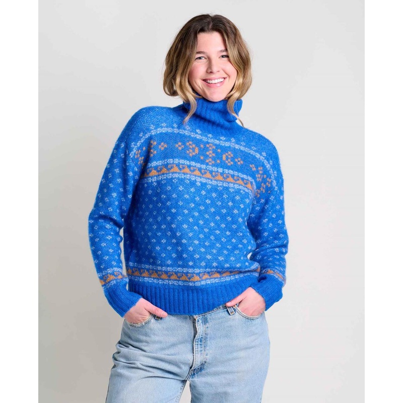 Toad & Co. Toddy T-Neck Sweater – Nautical Fair Isle
