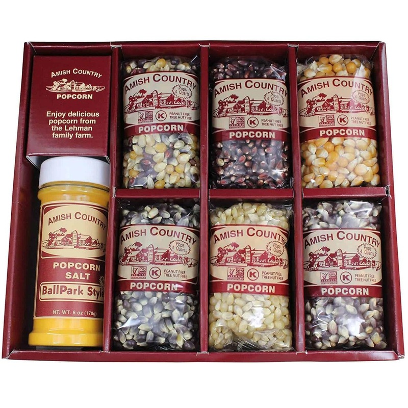 Amish Country Popcorn 6 Pack Variety Set With Popcorn Salt
