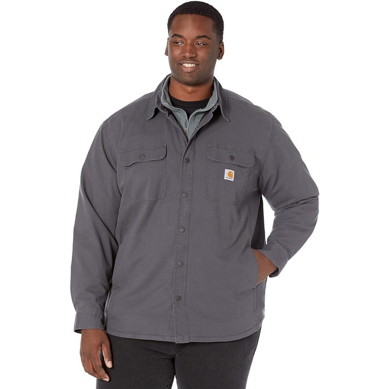 Carhartt Rugged Flex Relaxed Fit Canvas Fleece-Lined Shirt Jac