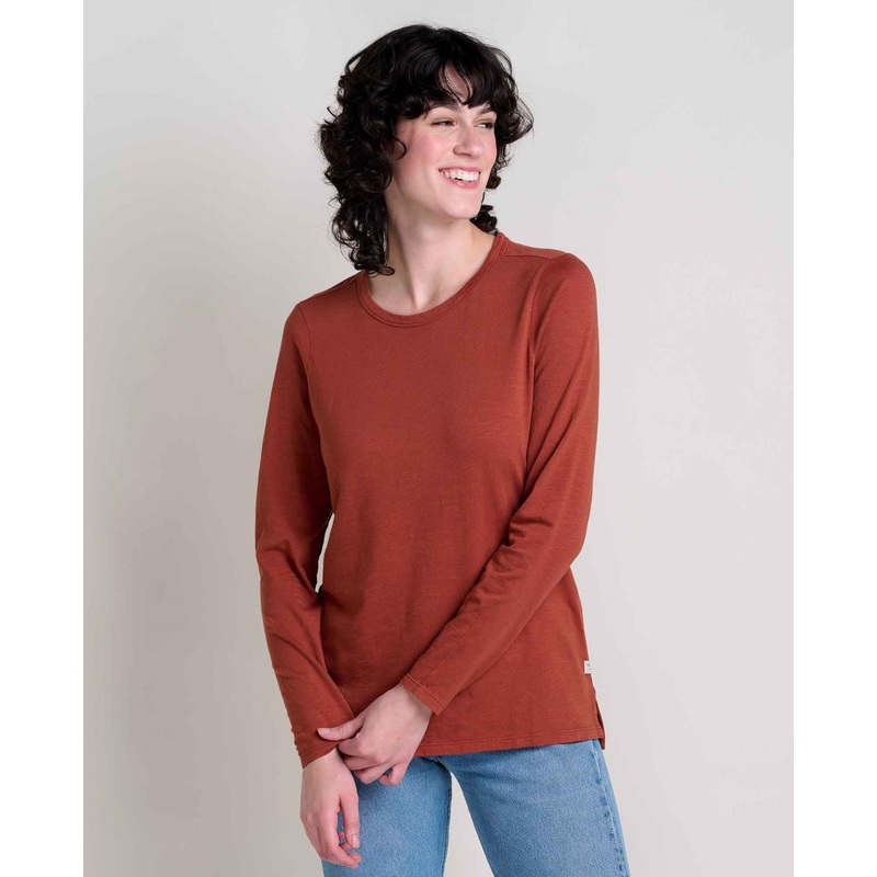 Toad & Co. Women’s Primo Long Sleeve Crew – Cinnamon