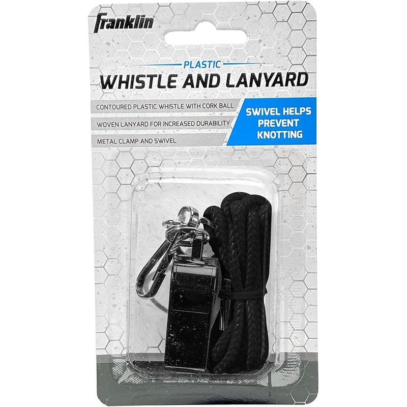 Franklin Sports Plastic Whistle & Lanyard
