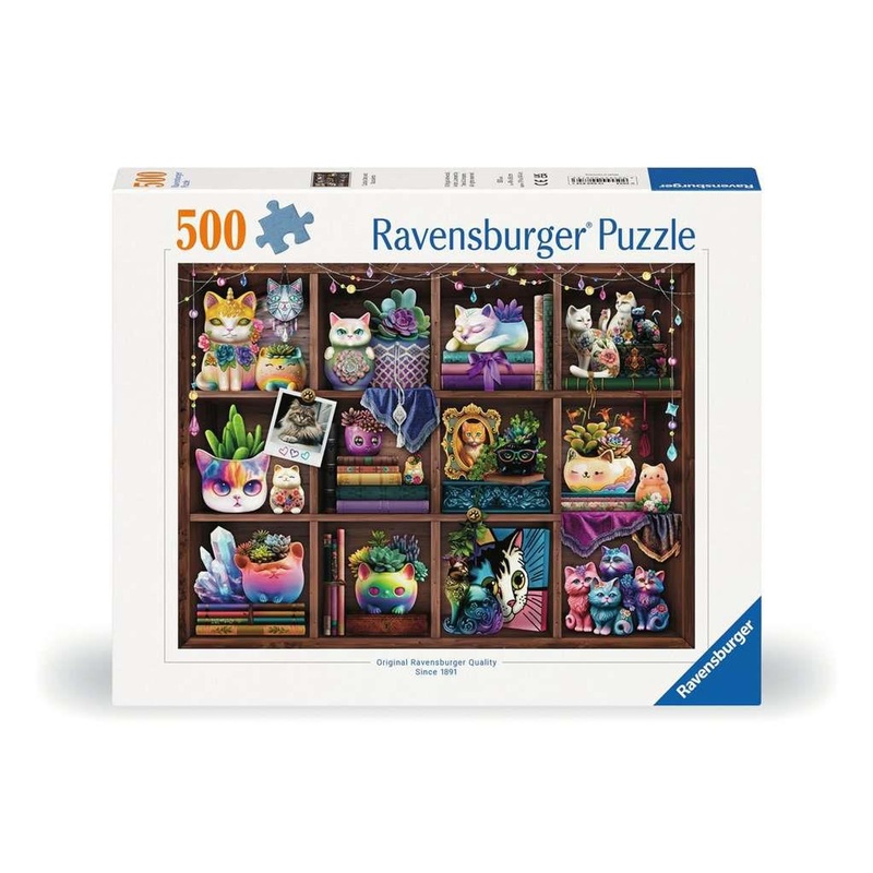 Ravensburger Cubby Cats and Succulents – 500 pc. Puzzle