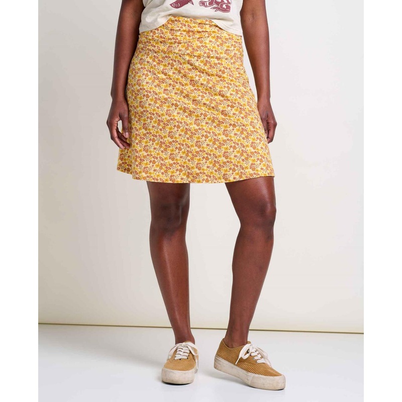 Toad & Co. Chaka Skirt – Gold Ditsy Print