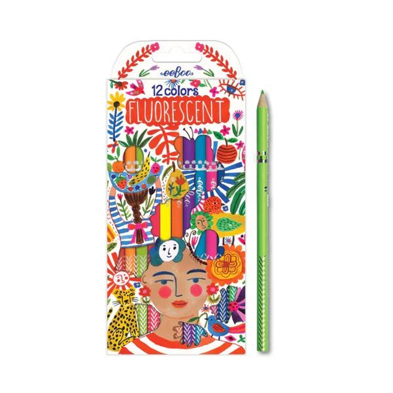 Eeboo Positivity 12 Fluorescent Color Pencils