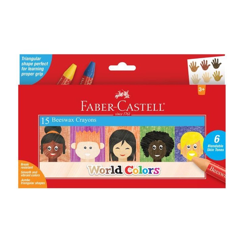 Faber Castell World Colors 15 Beeswax Crayons