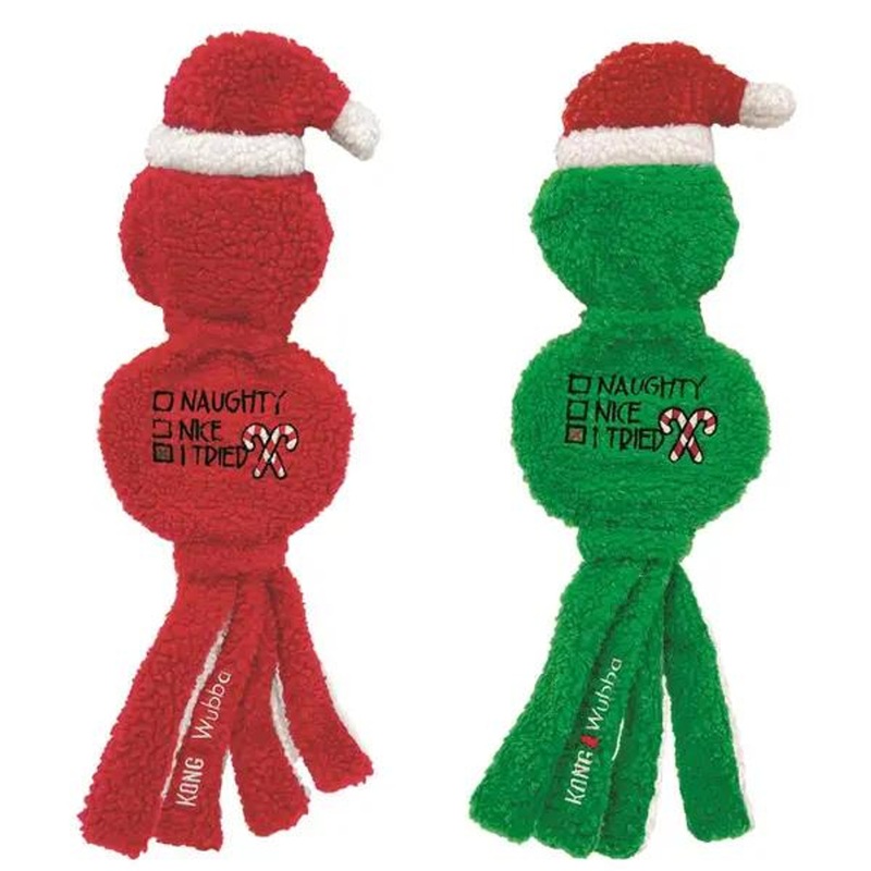 Kong Holiday Wubba Flatz Naughty/Nice