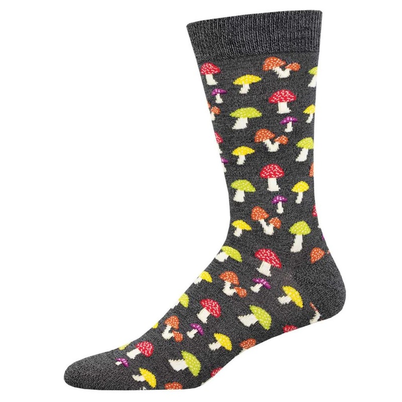 Socksmith Colorful Caps Crew Socks Men’s – Charcoal