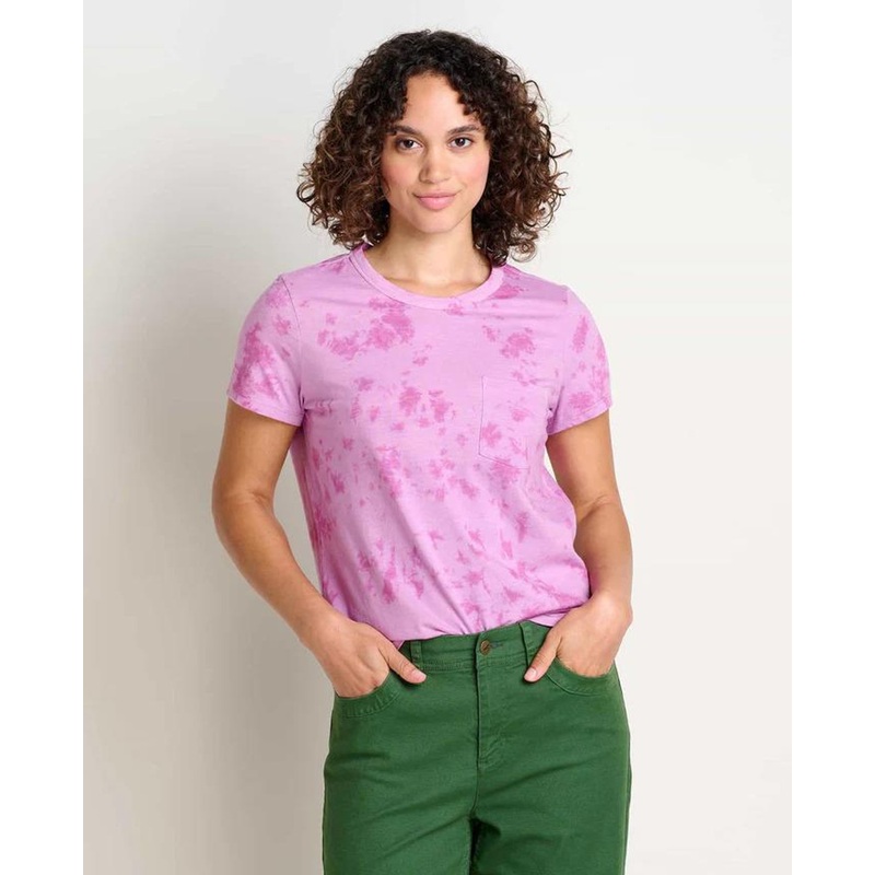 Toad & Co. Women’s Primo Short Sleeve Crew – Boysenberry Tie Dye