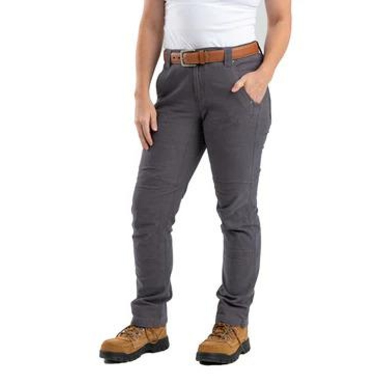 Berne Apparel Women’s Flex Softstone Double-Front Duck Pant – Titanium