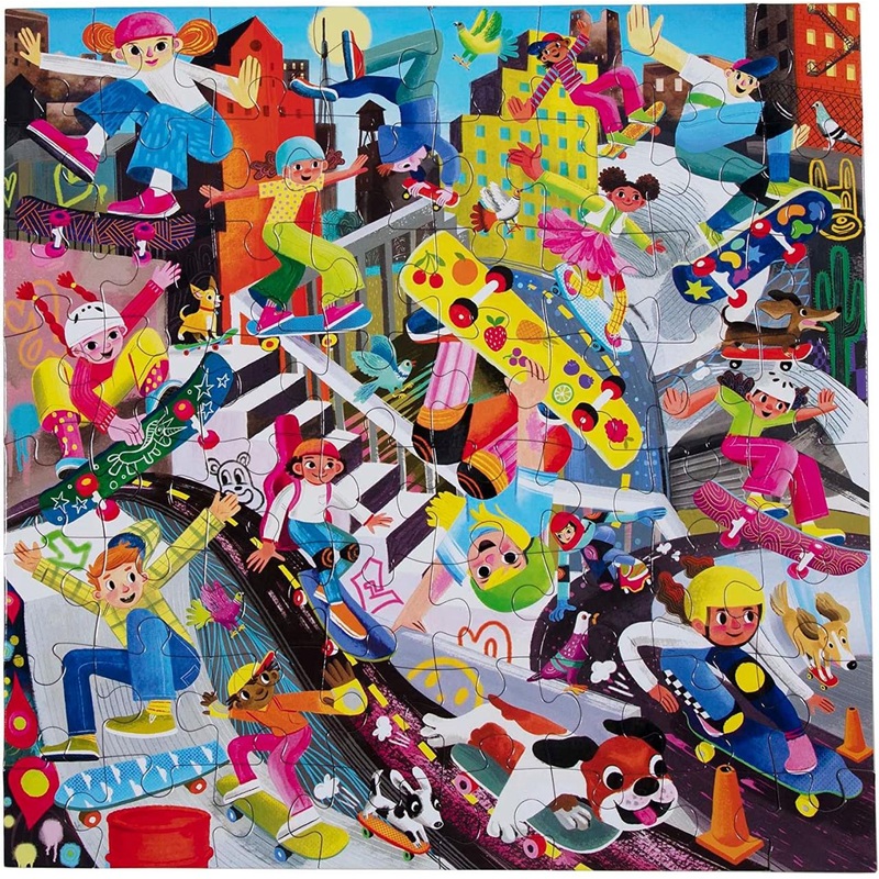 Eeboo Skateboards 64pc Puzzle