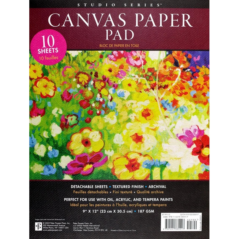 Peter Pauper Canvas Paper Pad