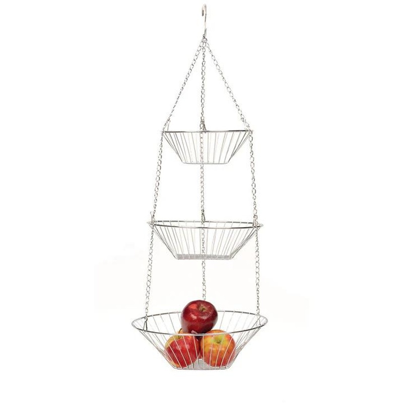Rsvp 3-Tier Wire Hanging Baskets – Chrome
