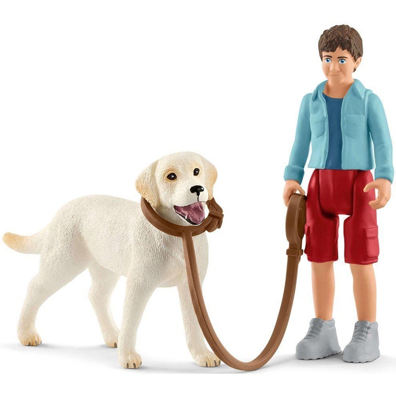 Schleich Walking with Labrador Retriever