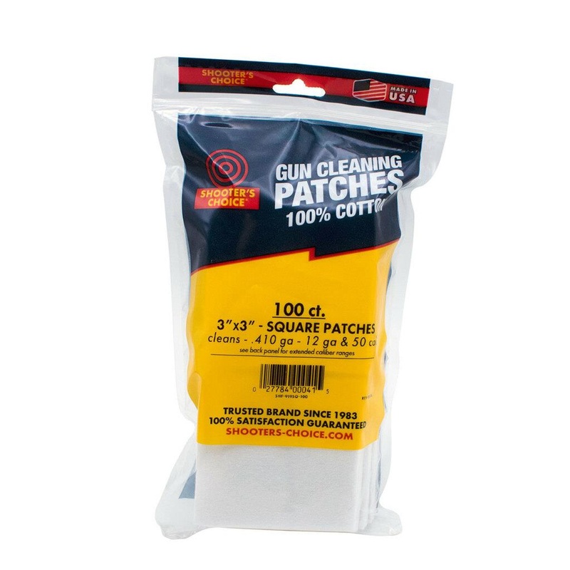 Shooters Choice Square Cleaning Patches 3″ 100 Pack